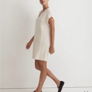 Madewell Cream Knit Mini Dress